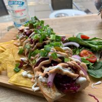  Vegan hotdog  at Bio Cafe in Aberdeen