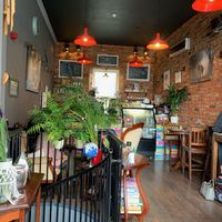 Interior of cafe  at Bio Cafe in Aberdeen