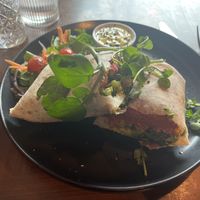 The scrambled tofu wrap  at Bio Cafe in Aberdeen