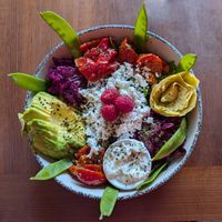 Buddha bowl at Bio Cafe in Aberdeen