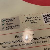 The menu   at Cocomá in Bormujos