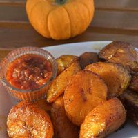 Fried plantains  at Mansa Kunda in Takoma Park
