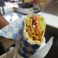 You may even split the wrap in half at Vegan Bear in Toronto