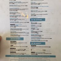 Drink menu at Just BE Kitchen in Denver