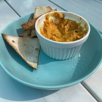 Roasted carrot dip at Just BE Kitchen in Denver