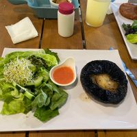 Portobello porque las tortitas no eran vegan   at Gente Sana - Seren Dipaa in Mexico City
