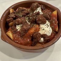 Patatas braves with vegan chorizo 🤤  at Pipoca in Murcia
