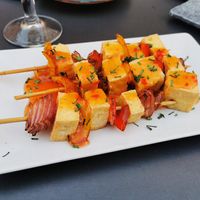 Tofu skewers at Pipoca in Murcia