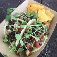 Vegan tacos at Taco Bar in Szigliget