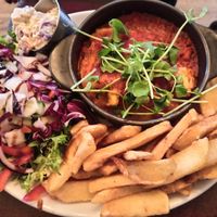 Vegan lasagne at The Waterford Arms in Whitley Bay