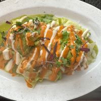 vegan gorditas with cashew cream  at Cielo Rojo in Takoma Park