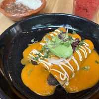 Vegan enchiladas   at Cielo Rojo in Takoma Park