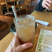 Tamarind aqua Fresca with on point paper straw   at Cielo Rojo in Takoma Park