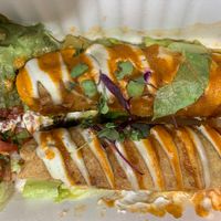 Drunken mushroom enchiladas at Cielo Rojo in Takoma Park