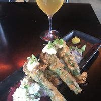 Zucchini flowers  at Yulli's in Byron Bay