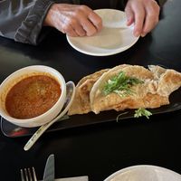 Roti with massaman curry   at Yulli's in Byron Bay