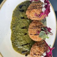 Chickpea croquettes   at Yulli's in Byron Bay