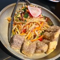 Tofu salad   at Yulli's in Byron Bay