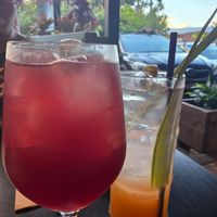 Sangria and lemon fizz at Yulli's in Byron Bay