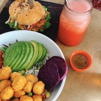 Vegan Crusted Tofu Avocado Bowl  at In De Bowl in Jimbaran