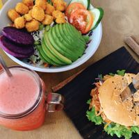 Vegan Crusted Tofu Avocado Bowl at In De Bowl in Jimbaran