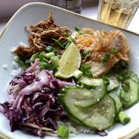 Jackfruit and kimchi at Hula in Edinburgh