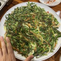 Scallion pancake   at Milbat 밀밭 in Seoul