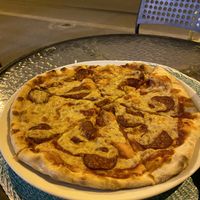 Vegan Salami pizza  at Level Up in Bucharest