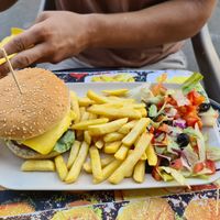 Burger at Level Up in Bucharest
