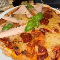 Half/half pizza   at Level Up in Bucharest