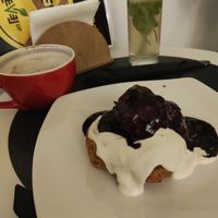 Traditional dessert at Level Up in Bucharest