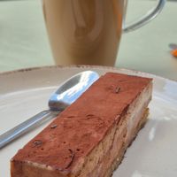 ​Wonderful vegan tiramisu at Level Up in Bucharest
