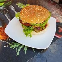 DoublePerfection Burger at Level Up in Bucharest