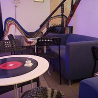 Comfy couches at Level Up in Bucharest