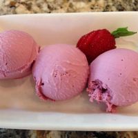 Strawberry ice cream (dairy-free) - really fresh.  at Cafe 118 in Winter Park