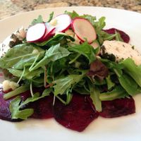 Salad with beets and macadamia nut cheese at Cafe 118 in Winter Park