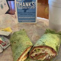 Vegan wrap with vegan mayo , ask for vegan mayo;) at Zero's Subs in Virginia Beach
