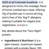 New plant based protein   at Illegal Pete's - Northside in Denver