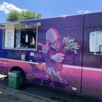 Such a fun van! at Totally Awesome Vegan Food Truck in Portland