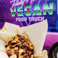 Baaaaacon Fries!!!🤤🤤🤤 at Totally Awesome Vegan Food Truck in Portland