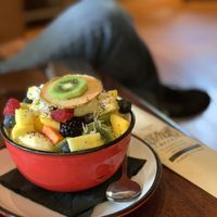 Very filling and fruit loaded chia seed smoothie bowl  at Kurzhals Coffee in Peekskill