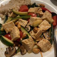 Garlic cashew tofu wok  at Little Ollie's in Denver