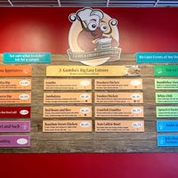 menu at J. Gumbo's in Berea