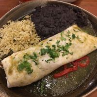 Veggie Burrito (from the separate vegan menu). Pretty good. at Cantina Laredo in Bloomington