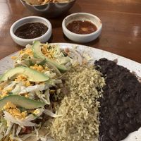 Impossible Tacos from the vegan menu (you have to ask for it). Really good. at Cantina Laredo in Bloomington