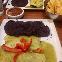 Vegan enchiladas & vegan burrito at Cantina Laredo in Bloomington