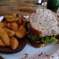 Chivito Vegan at Namaste in Montevideo