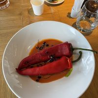 Peppers stuffed with beyond minced meat at Mushrooms in Moscow