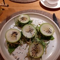 Zucchini salad at Zodiac in Moscow