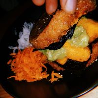 Sushi burger  at Laylo in Tulum